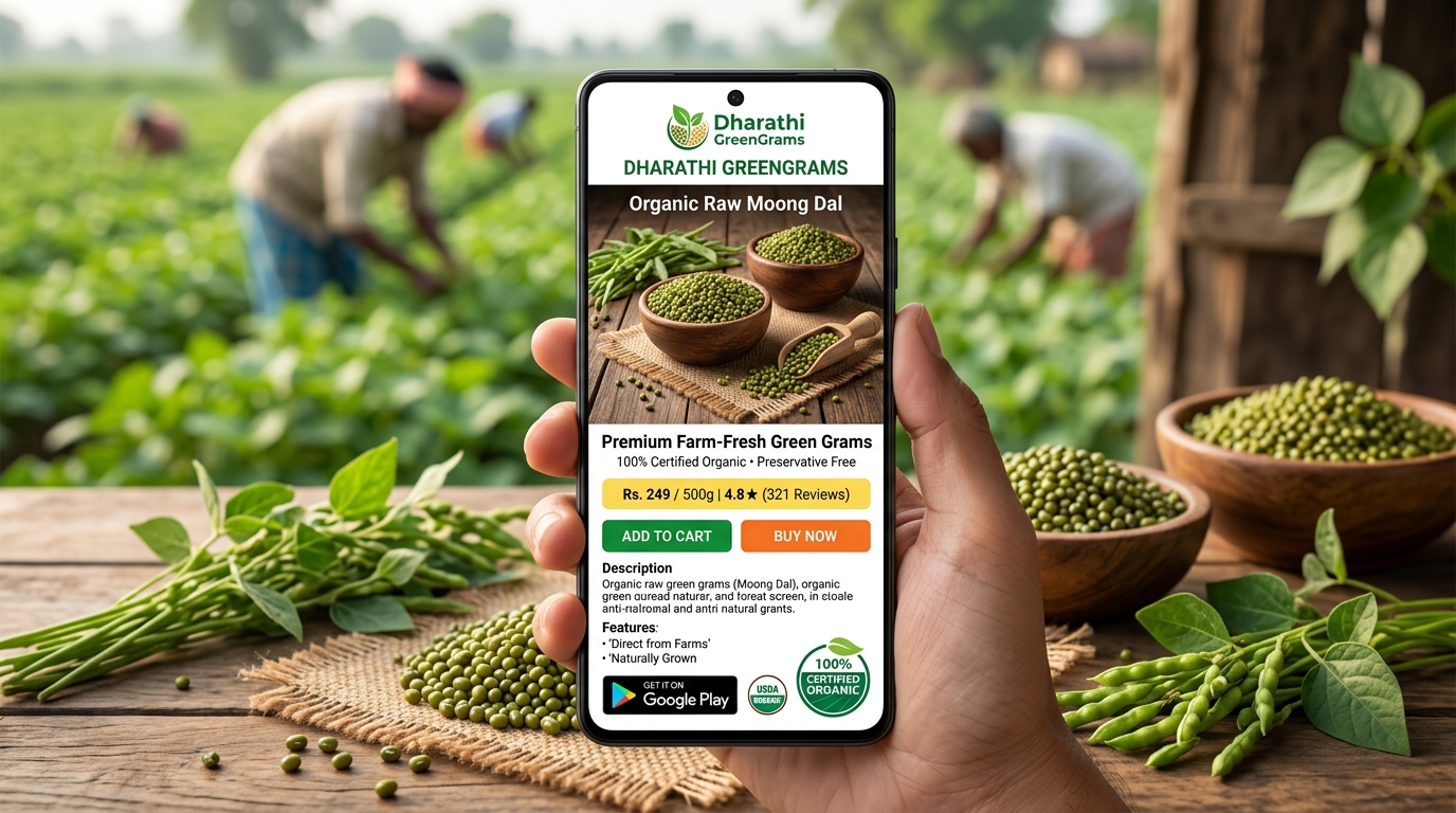 Dharathi GreenGrams Mobile App Showcase